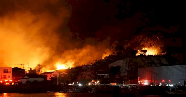 حريق يلتهم 170 منشأة في اليابان