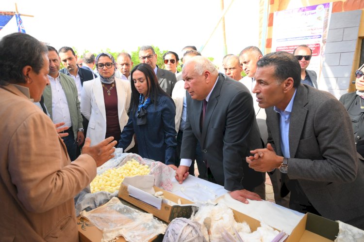 وزيرة التضامن  تتفقد وحدة إنتاج الحرير بمحافظة الوادي الجديد