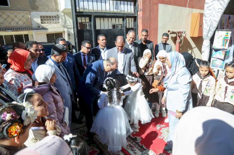 محافظ كفرالشيخ يتفقد معرض طلاب ذوي الهمم بمدرسة النور للمكفوفين