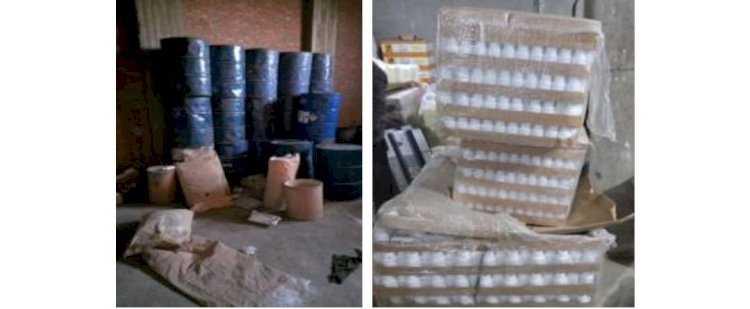 ضبط مصنع ومخزن لإنتاج المبيدات الزراعية بدون ترخيص بالقليوبية