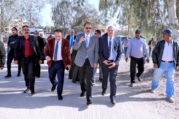 محافظ سوهاج يتفقد موقع مصنع الطوب الأسمنتي غرب جرجا على مساحة 11 فدان