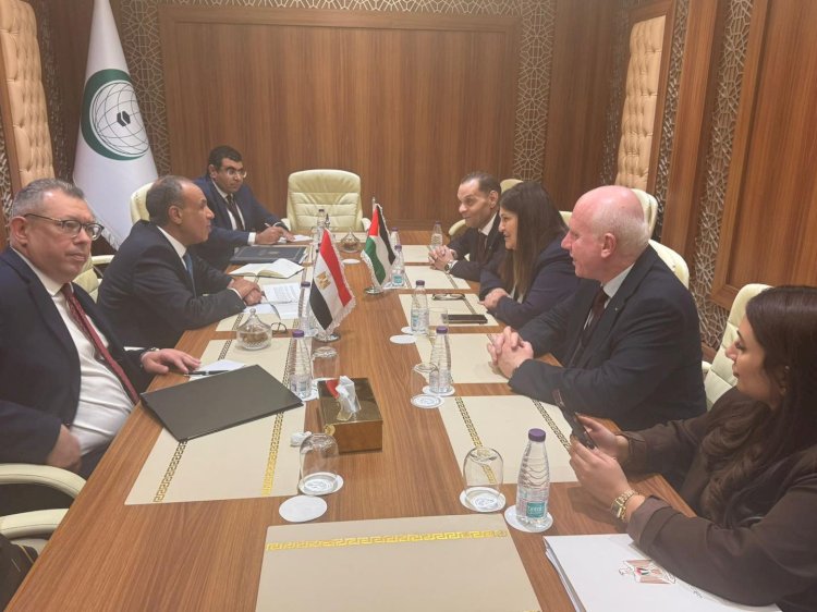 وزير الخارجية يلتقي بنظيرته الفلسطينية