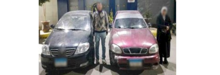 اصابة ربة منزل قي تصادم سيارتين ببني سويف