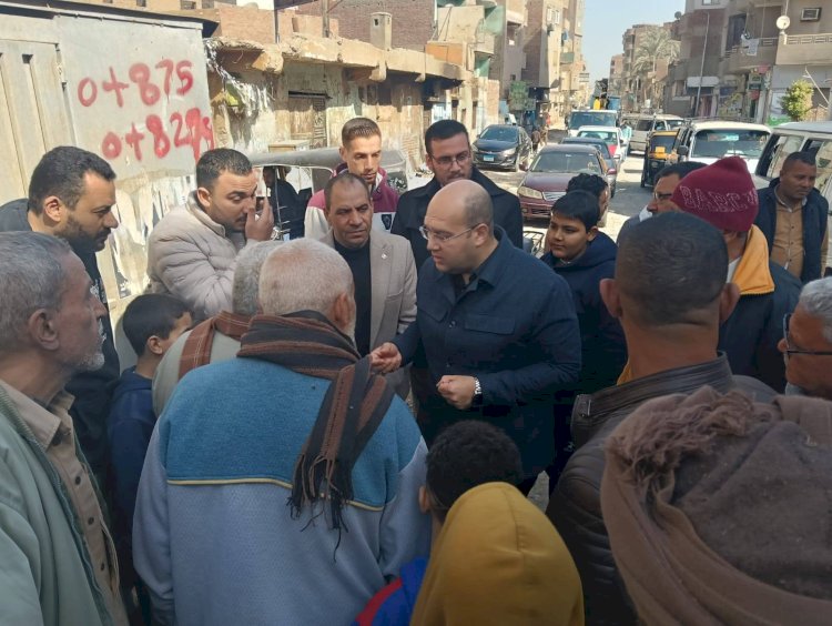 نائب محافظ الجيزة يتفقد قري المنوات وميت شماس وميت قادوس بمركز أبوالنمرس