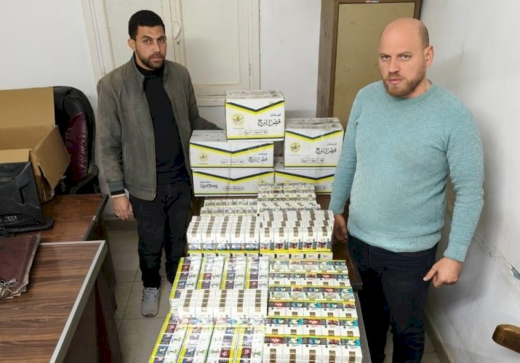 ضبط لحوم مجمدة وسجائر ومعسل مجهول المصدر في حملة تموينية ببني سويف