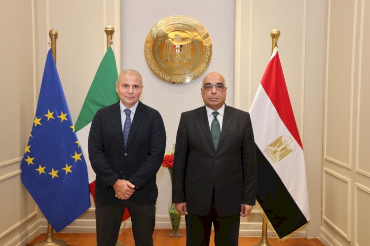 وزير العدل يستقبل سفير دولة إيطاليا بالقاهرة