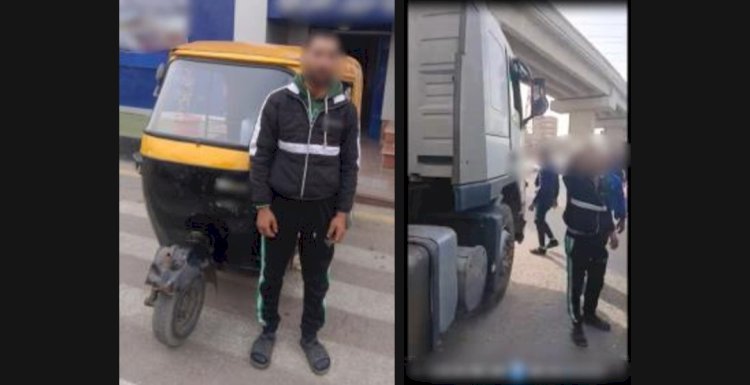 ضبط سائق "توك توك"  لقيامه بالسير عكس الاتجاه بالشرقية