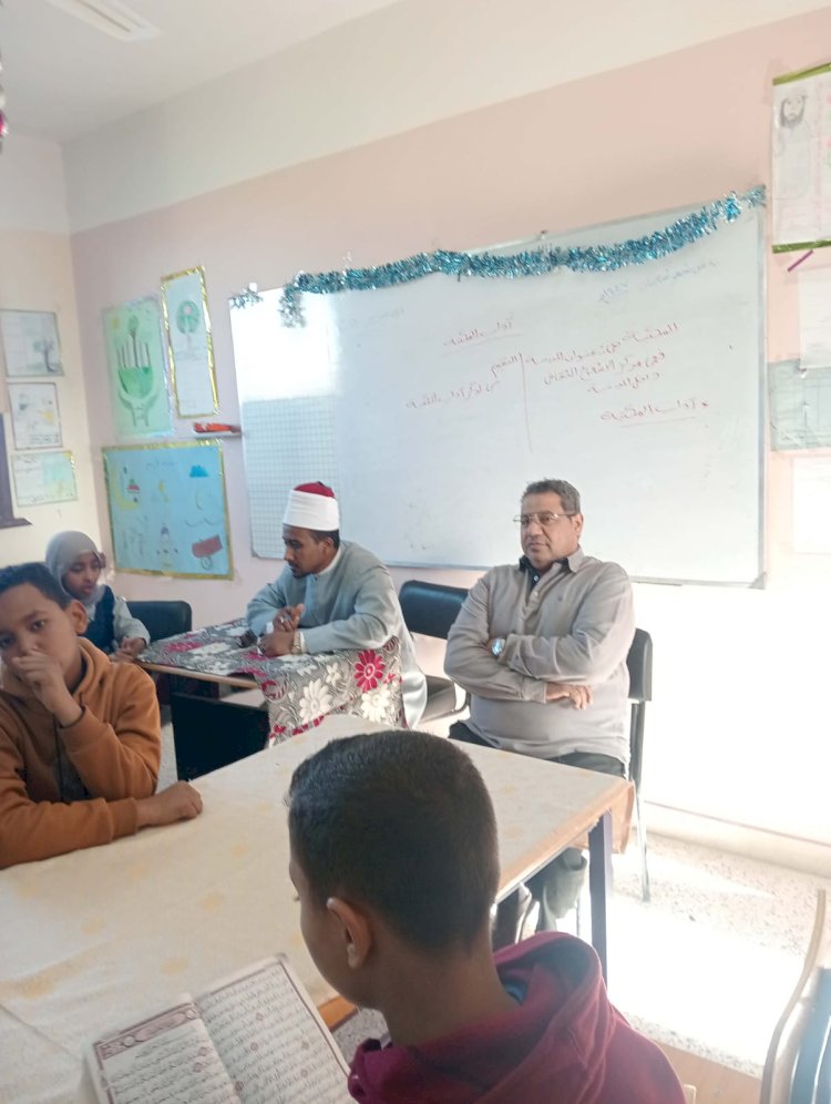 إجراء مسابقة لحفظة القرآن الكريم بمدرسة الشيخ حسن الإعدادية بالترامسة - قنا