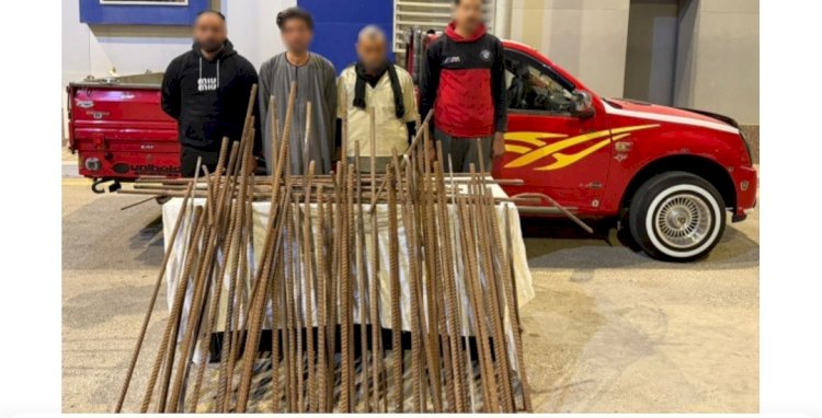 الاجهزة الامنية تكشف سرقة حواجز القطار الكهربائى بالشرقية