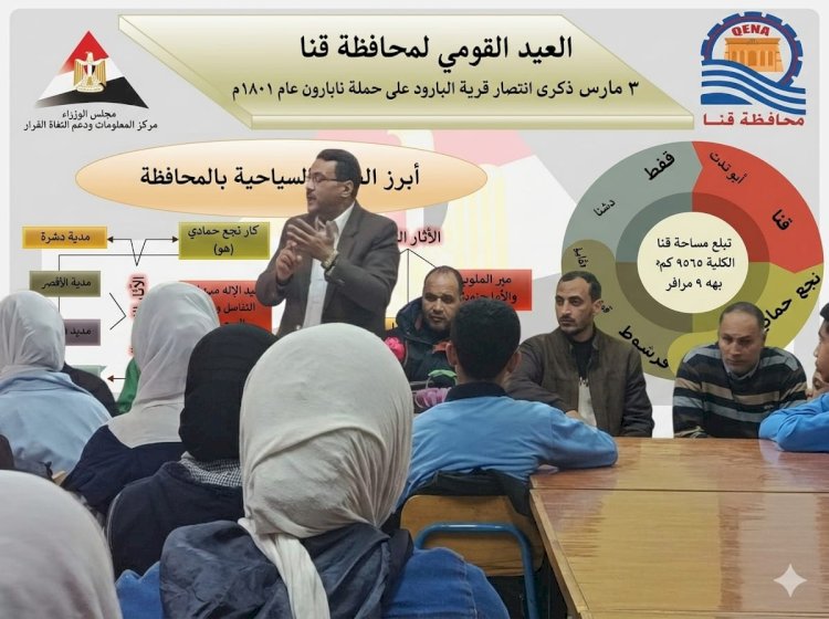 نجع قنبر الإعدادية تحتفل بعيد قنا القومي بندوة لتعزيز الهوية الوطنية