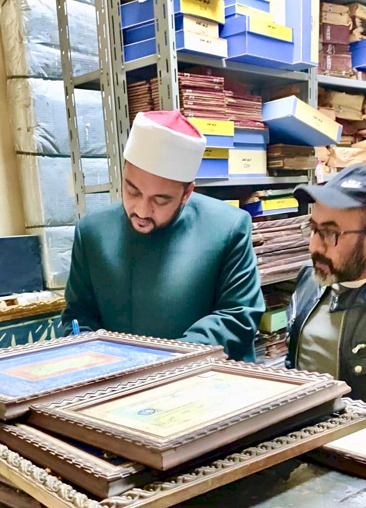 "نبوي" يتفقد مكتبة المخطوطات تمهيدًا لإفتتاحها أمام الباحثين بمسجد السيدة زينب