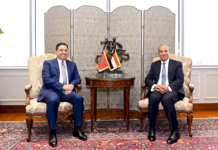 وزير الخارجية يستقبل نظيره المغربى ويبحثان تعزيز العلاقات الثنائية ومستجدات الوضع الاقليمى
