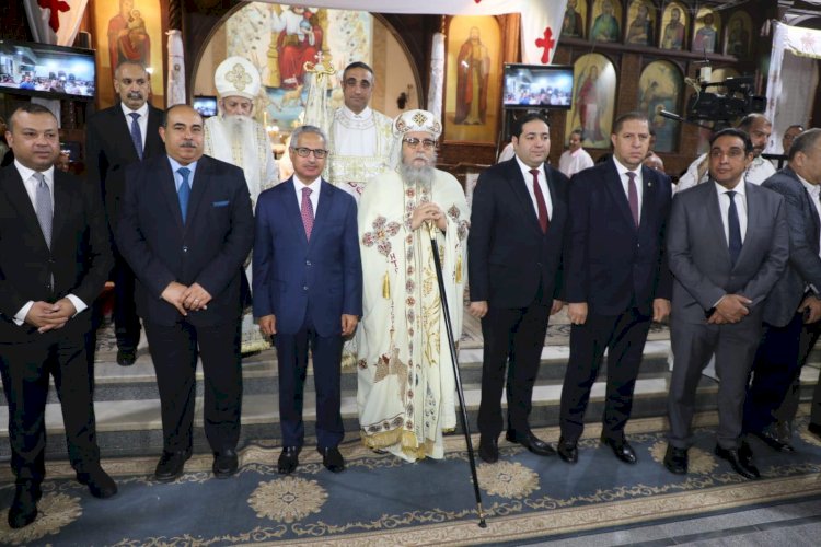 محافظ بني سويف والقيادات يشهدون قداس عيد القيامة بمطرانية ببا