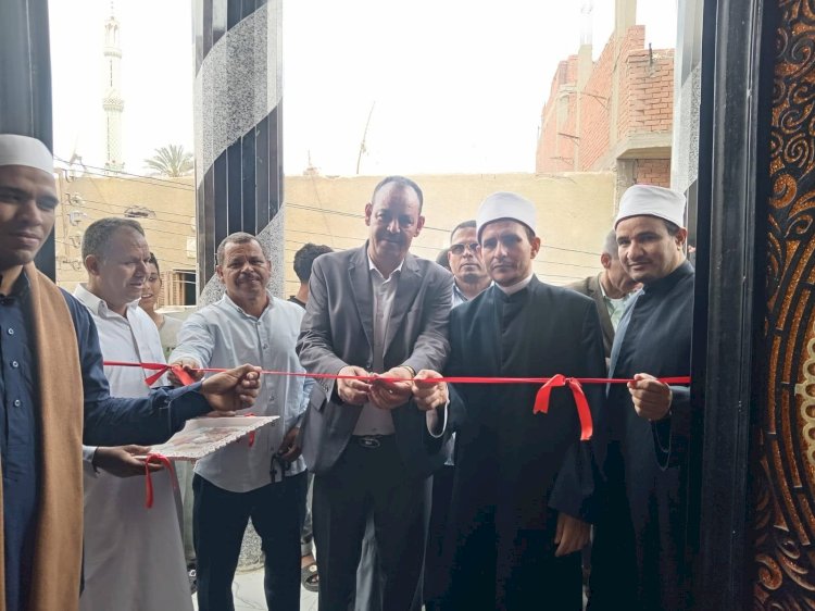 محافظ بني سويف ينيب رئيس مدينة الفشن في افتتاح  مسجد الرحمة
