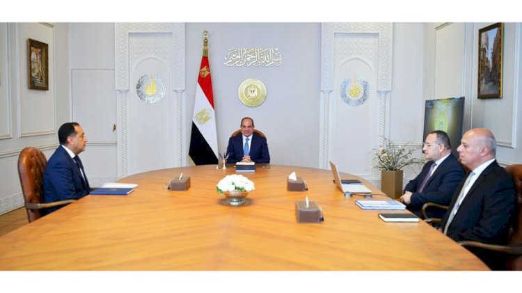 الرئيس السيسي يجتمع برئيس مجلس الوزراء ووزير التعليم العالي والبحث العلمي