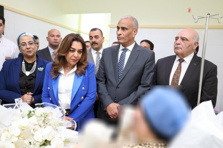 بعد الاعتداء .. زيارات هامة لرئيسة قرية تفتيش أبوسكين بالمستشفى العام بكفر الشيخ