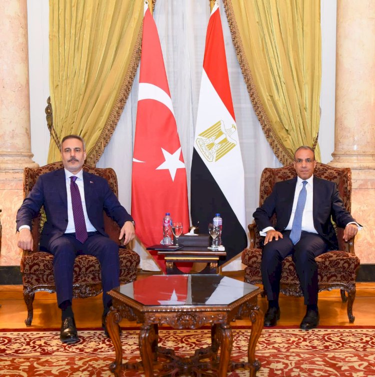 وزير الخارجية يلتقى نظيره التركي على هامش اجتماع الأطراف الاقليمية الأربعة بالقاهرة