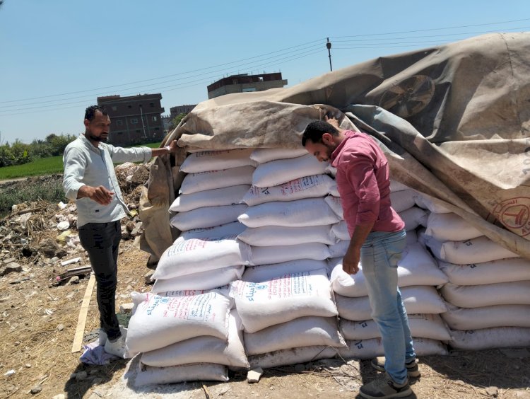 ضبط 9 أطنان ملح مجهول ومبيدات منتهية الصلاحية