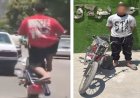 نكشف فيديو قيام قائد دراجة باداء حركات استعراضية بالقاهرة