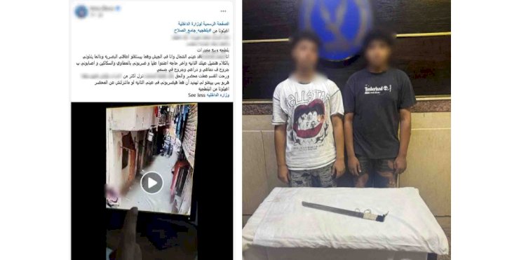 نكشف فيديو قيام شقيقين بالتعدي علي جارهما بمطواة بالجيزة