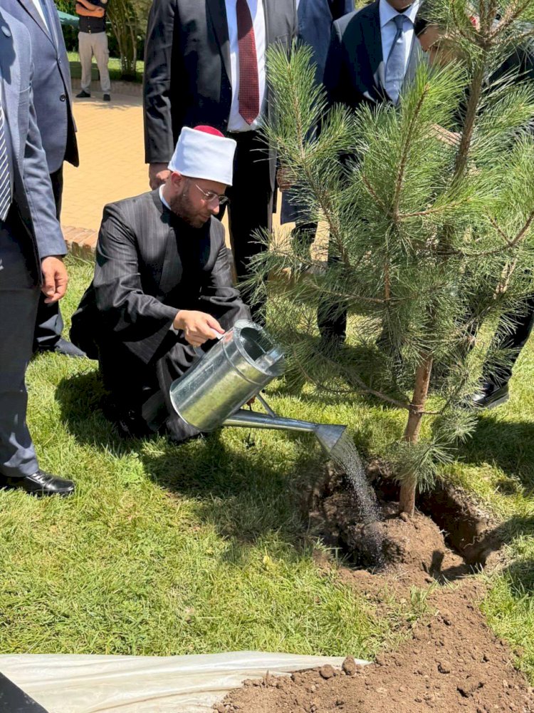 وزير الأوقاف يزور مرقد الإمام الحكيم الترمذي باوزبكستان