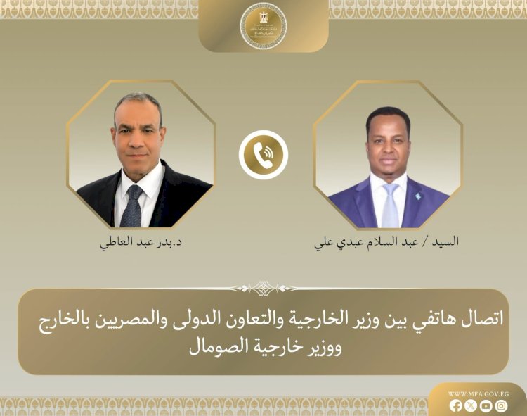 وزير الخارجية يبحث مع نظيره الصومالي العلاقات الثنائية