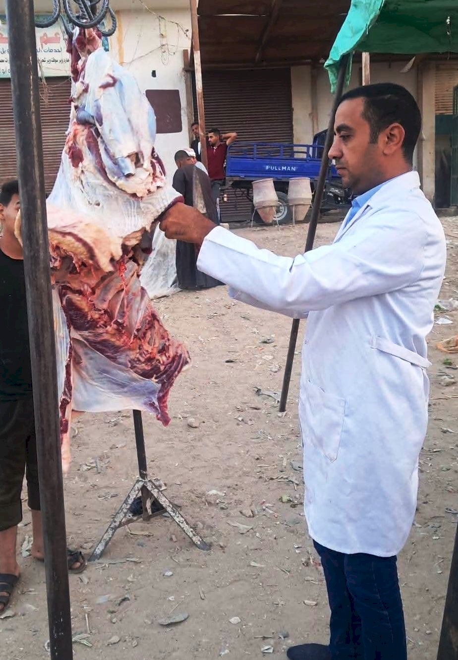 ضبط لحوم غير صالحة للاستهلاك الآدمي بسوق الهجارسة بالكوامل بسوهاج
