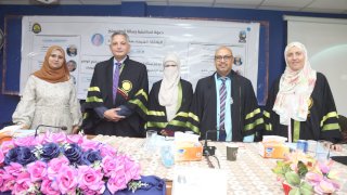 مناقشة رسالة ماجستير بكلية التربية النوعية بجامعة قنا حول أنماط الدعم الإلكتروني