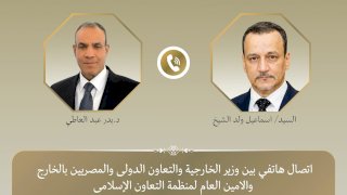 وزير الخارجية يجري اتصالا هاتفيا مع أمين عام منظمة التعاون الإسلامي