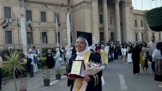 ألف مبروك تخرج نور رضا حسن من إعلام القاهرة