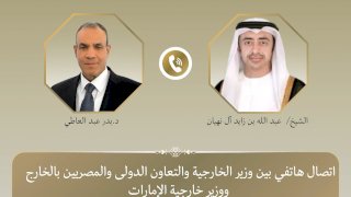 وزير الخارجية ونظيره الاماراتي يبحثان مستجدات الأوضاع الاقليمية