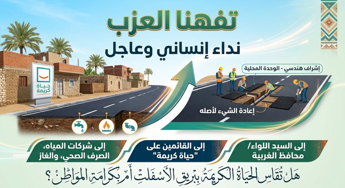 صرخة من تفهنا العزب .. هل تُدفن الخدمات تحت طبقة الأسفلت؟