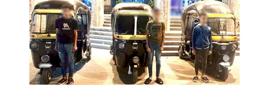 القبض علي قائدى 3 "تكاتك" لقيامهم بآداء حركات إستعراضية  وازعاج المواطنين بالغربية