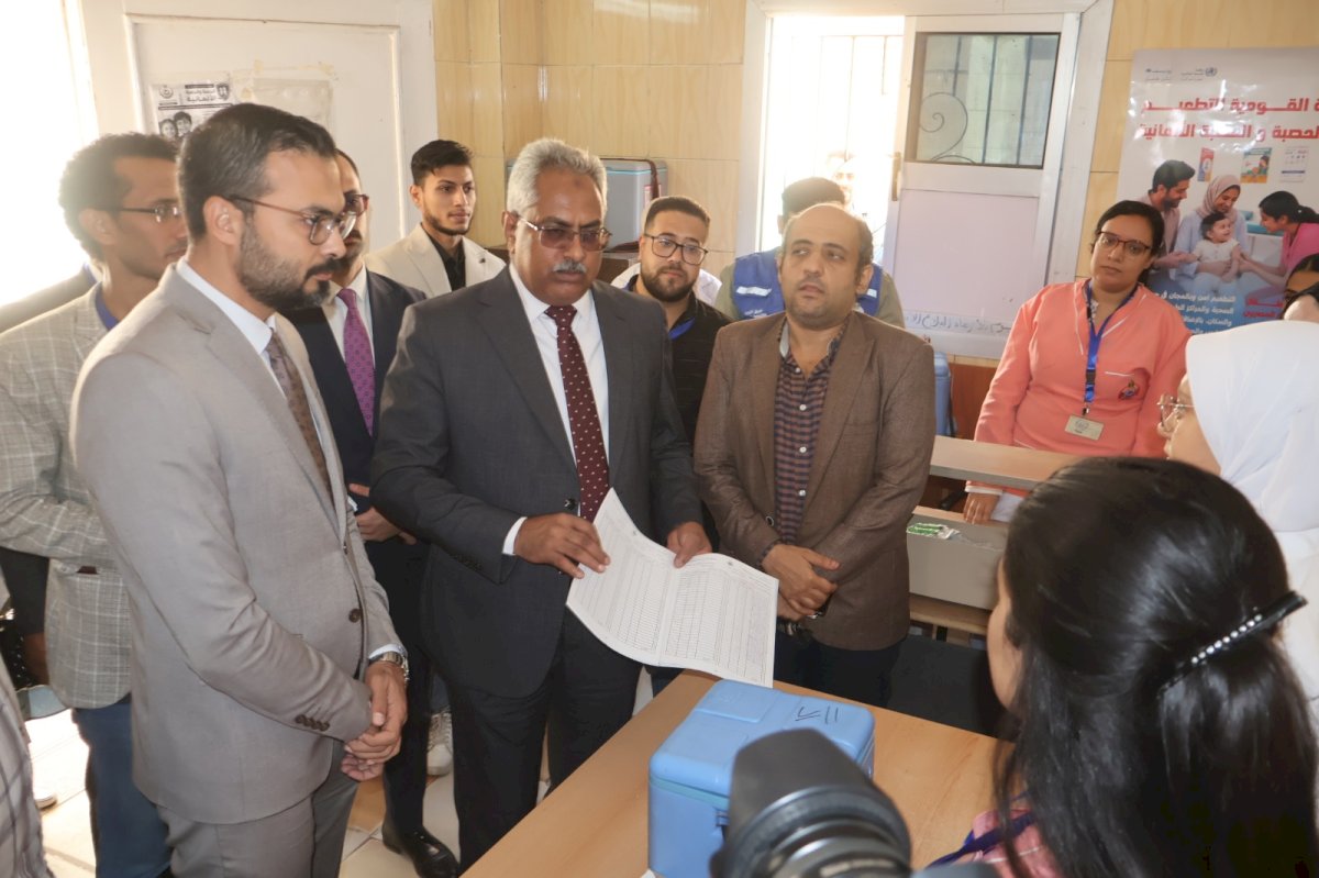 نائب محافظ سوهاج  يتابع بدء فعاليات الحملة القومية للتطعيم ضد الحصبة والحصبة الألمانية