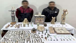 ضبط 521 قطع اثرية بحوزة تاجرين بالمنيا