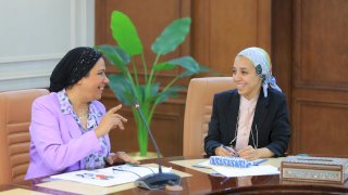 المديرة التنفيذية لصندوق رعاية المسنين تبحث مع رئيسة «الاتحاد المصري» دعم كبار السن